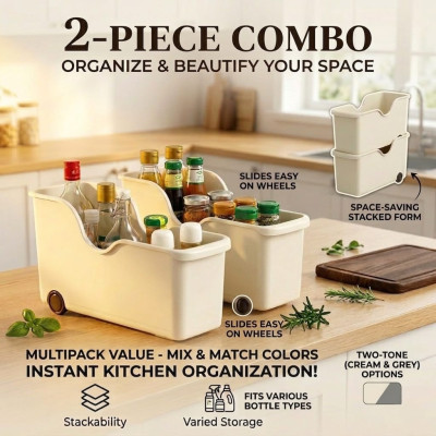 Multifunctional cabinet 4D storage box (2 piece combo)